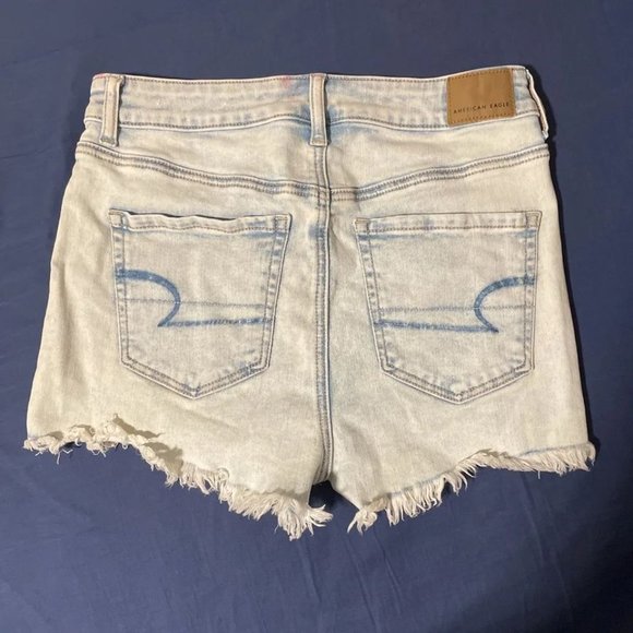 American Eagle Shorts - Acid Wash Super Hi-Rise Shortie - Picture 3 of 7